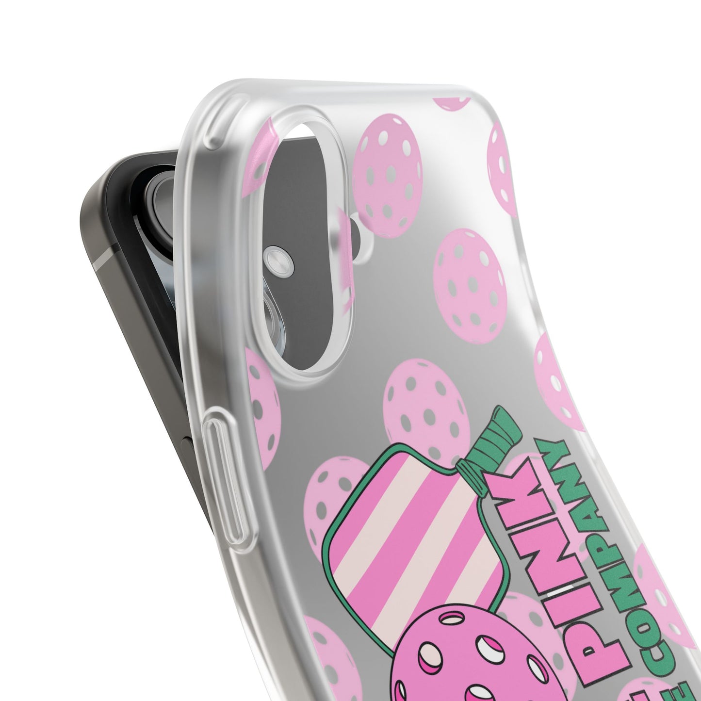 The Pink Pickle – Candy Pink Polka Phone Case (Matte TPU)