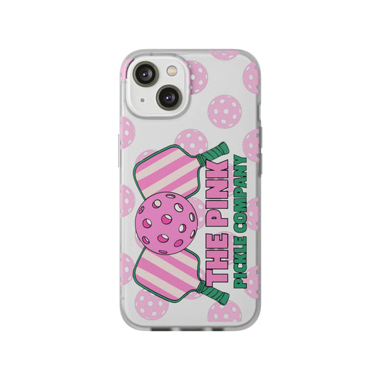The Pink Pickle – Candy Pink Polka Phone Case (Matte TPU)