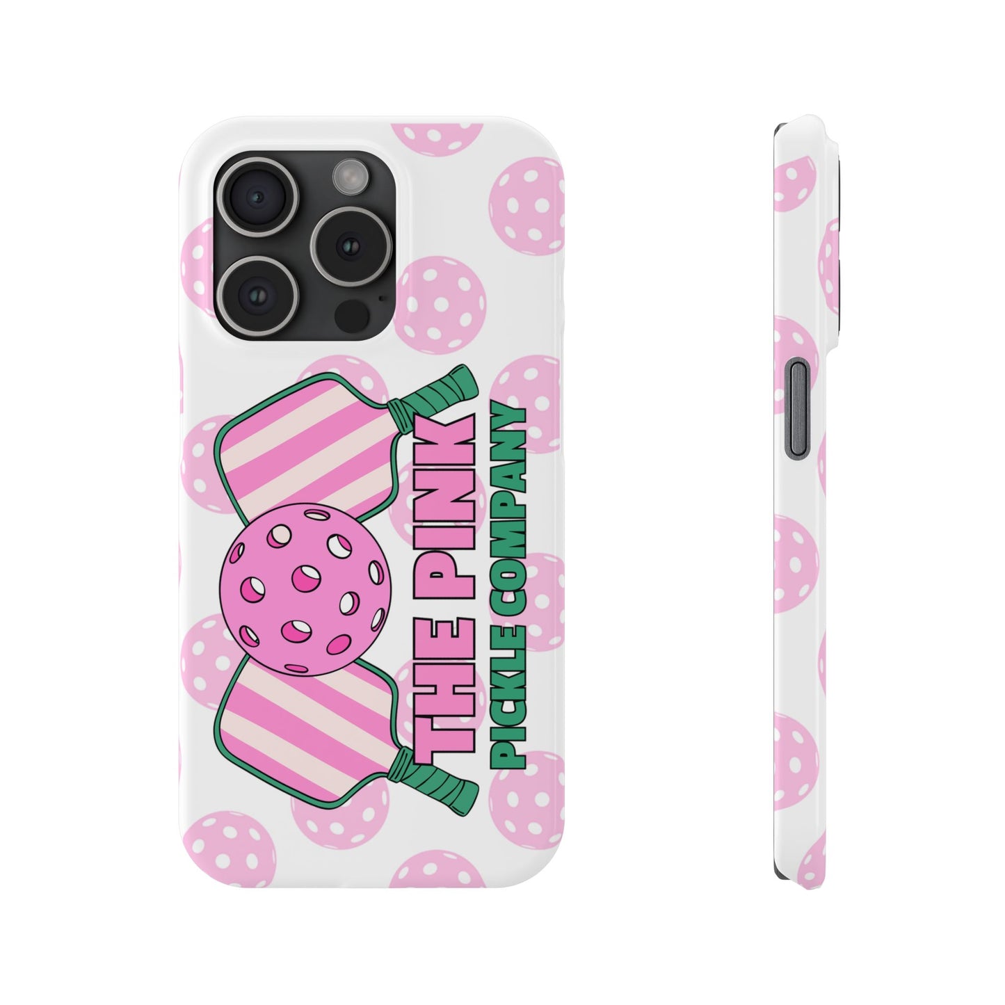 The Pink Pickle – Glossy Pickleball Phone Case (Slim & Protective)