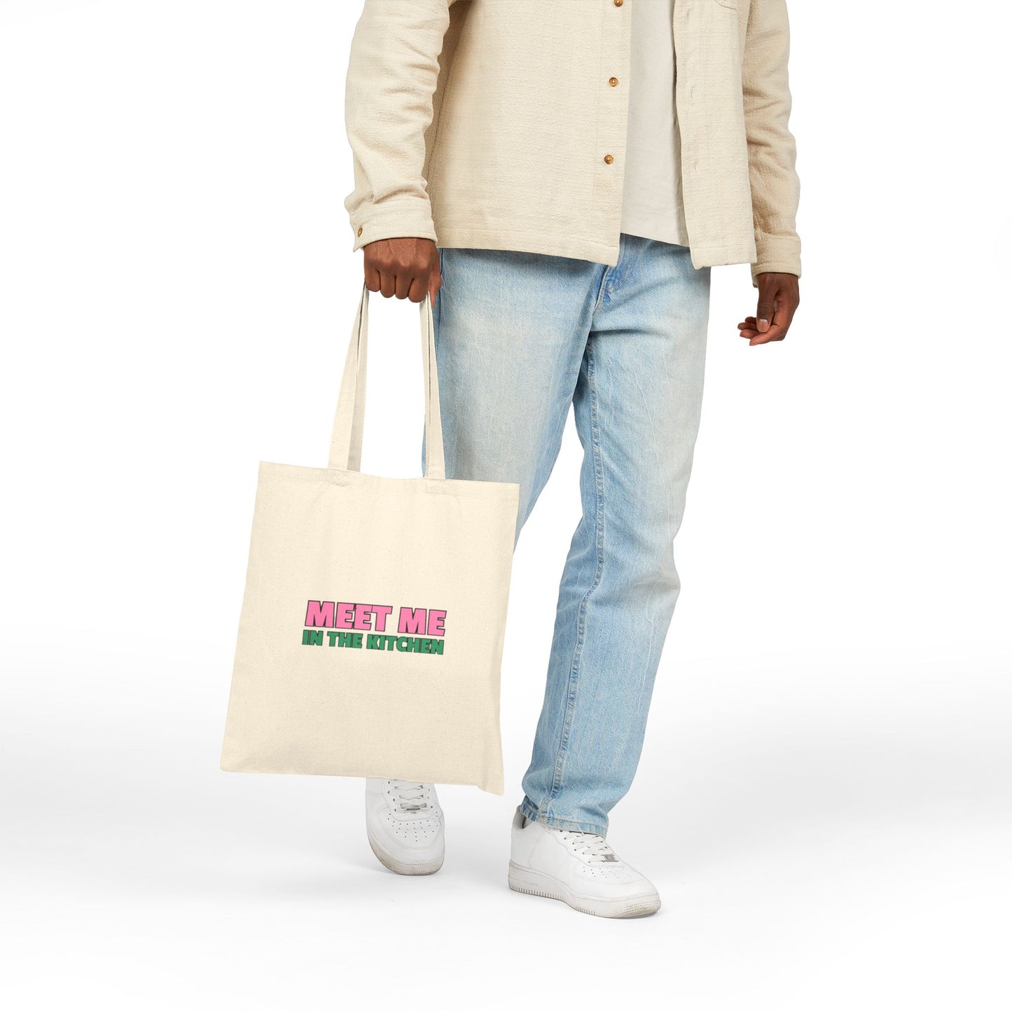 The Pink Pickle – Meet Me in the Kitchen Canvas Tote Bag