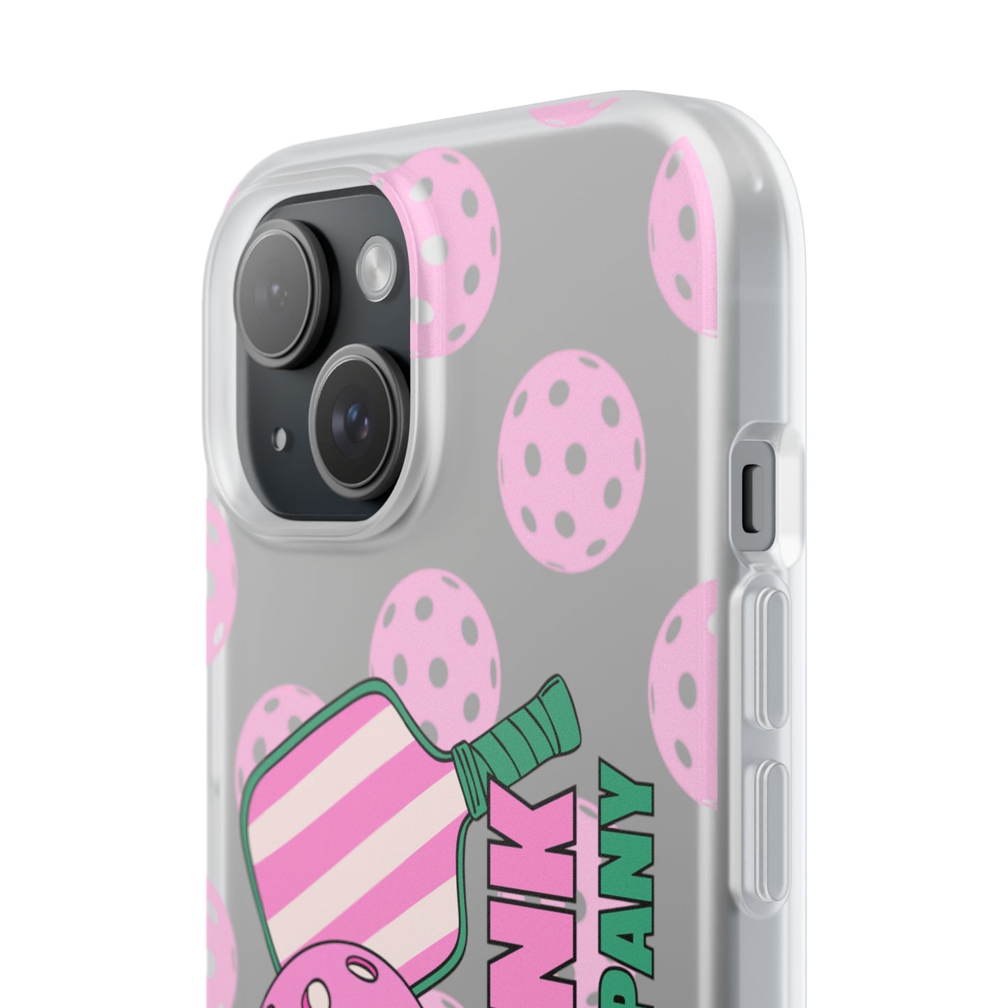 The Pink Pickle – Candy Pink Polka Phone Case (Matte TPU)