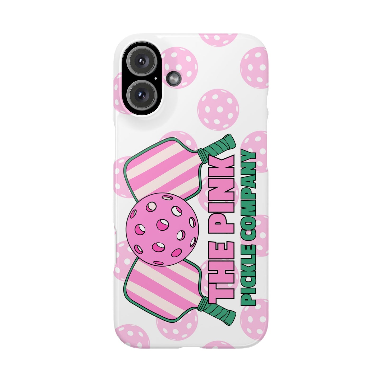The Pink Pickle – Glossy Pickleball Phone Case (Slim & Protective)
