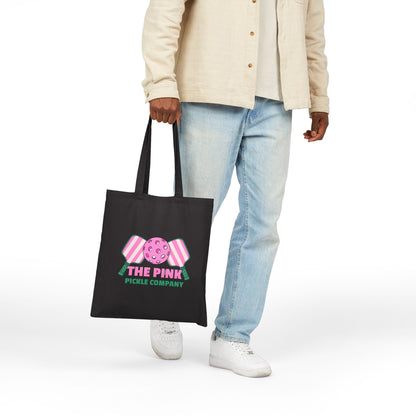 The Pink Pickle – Peace. Love. Pickleball Canvas Tote Bag