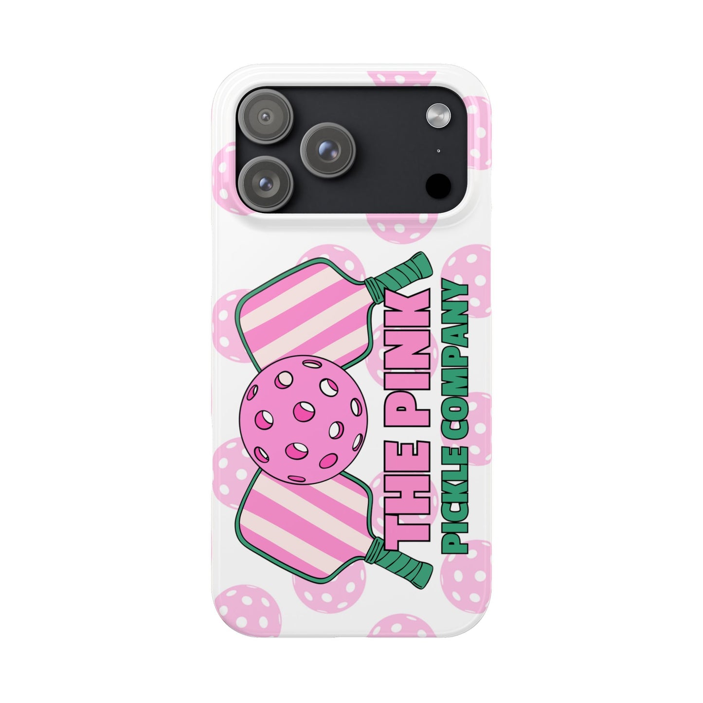 The Pink Pickle – Glossy Pickleball Phone Case (Slim & Protective)