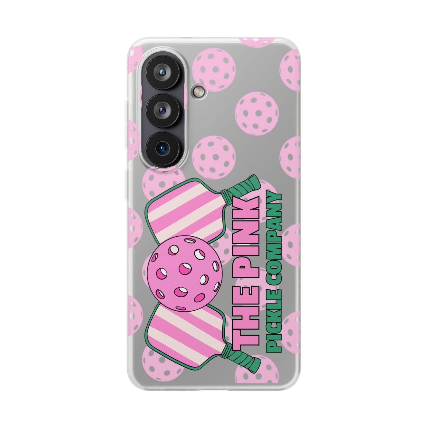 The Pink Pickle – Candy Pink Polka Phone Case (Matte TPU)