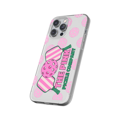 The Pink Pickle – Candy Pink Polka Phone Case (Matte TPU)