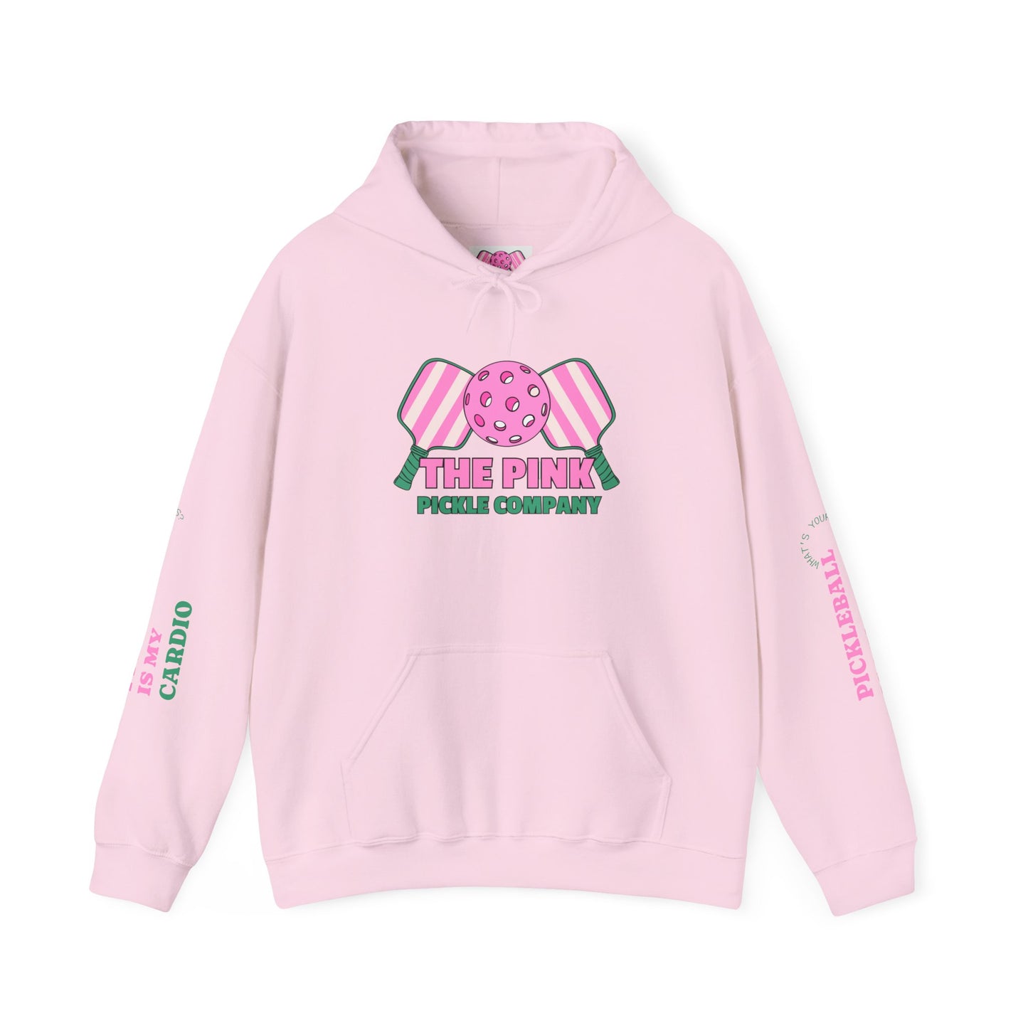 The Pink Pickle – Pickleball Is My Cardio Hoodie (White)