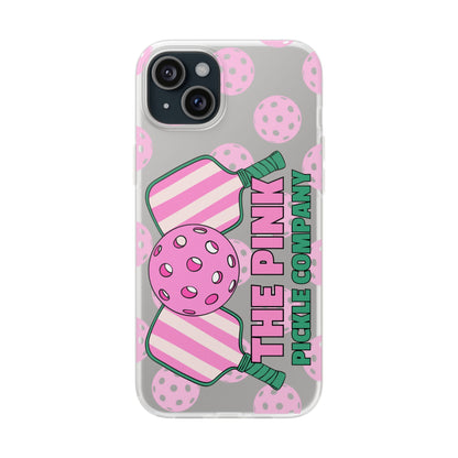 The Pink Pickle – Candy Pink Polka Phone Case (Matte TPU)