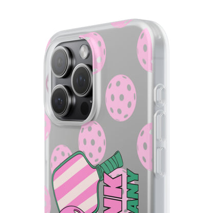 The Pink Pickle – Candy Pink Polka Phone Case (Matte TPU)