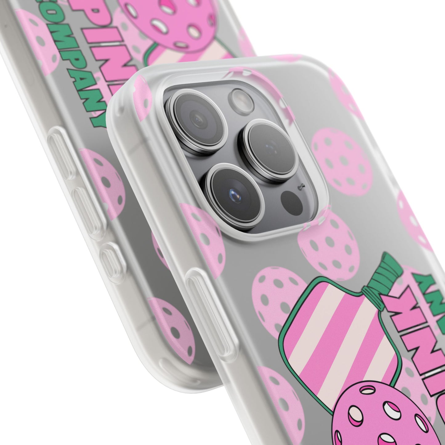 The Pink Pickle – Candy Pink Polka Phone Case (Matte TPU)