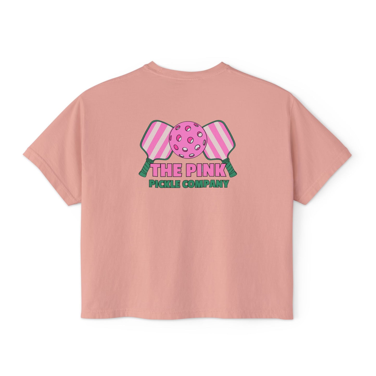 The Pink Pickle – Jesus, Coffee & Pickleball (Boxy Tee)
