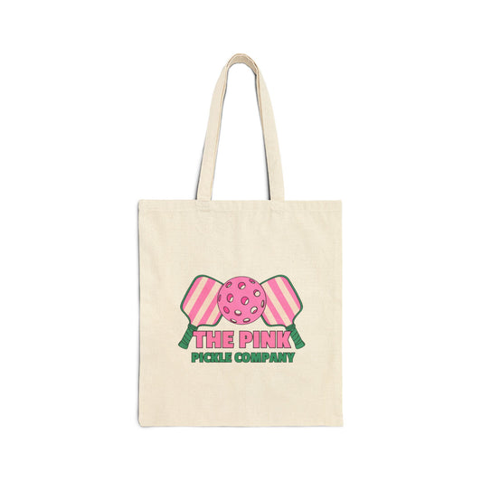 The Pink Pickle – Peace. Love. Pickleball Canvas Tote Bag