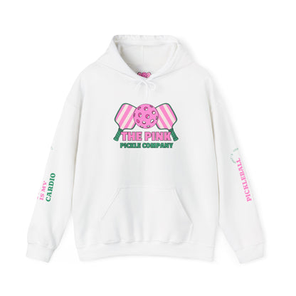 The Pink Pickle – Pickleball Is My Cardio Hoodie (White)