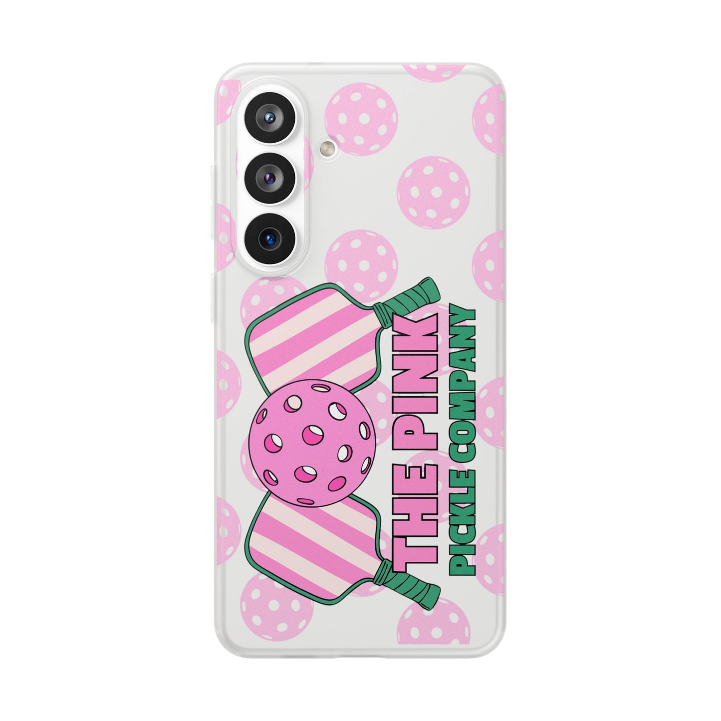 The Pink Pickle – Candy Pink Polka Phone Case (Matte TPU)