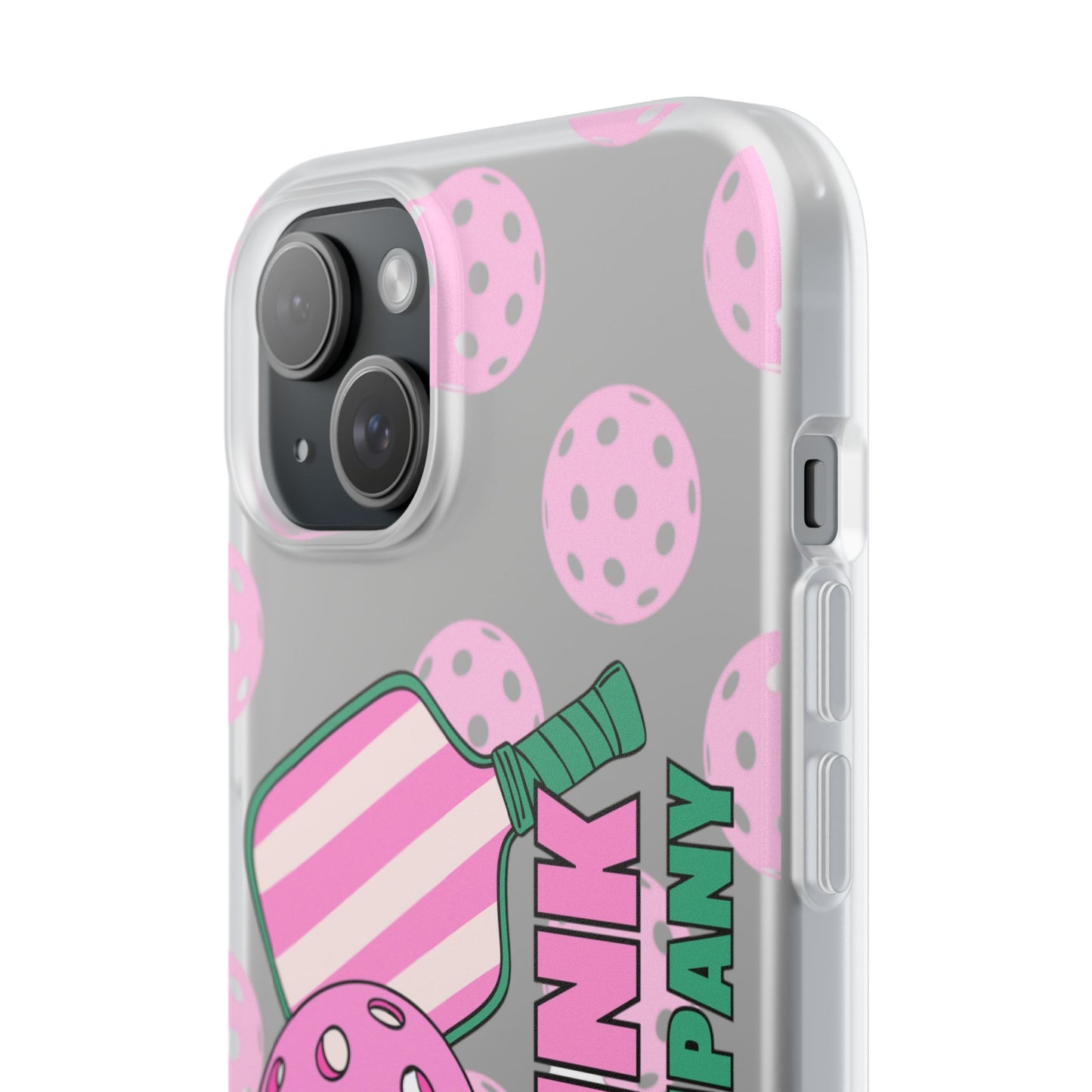 The Pink Pickle – Candy Pink Polka Phone Case (Matte TPU)