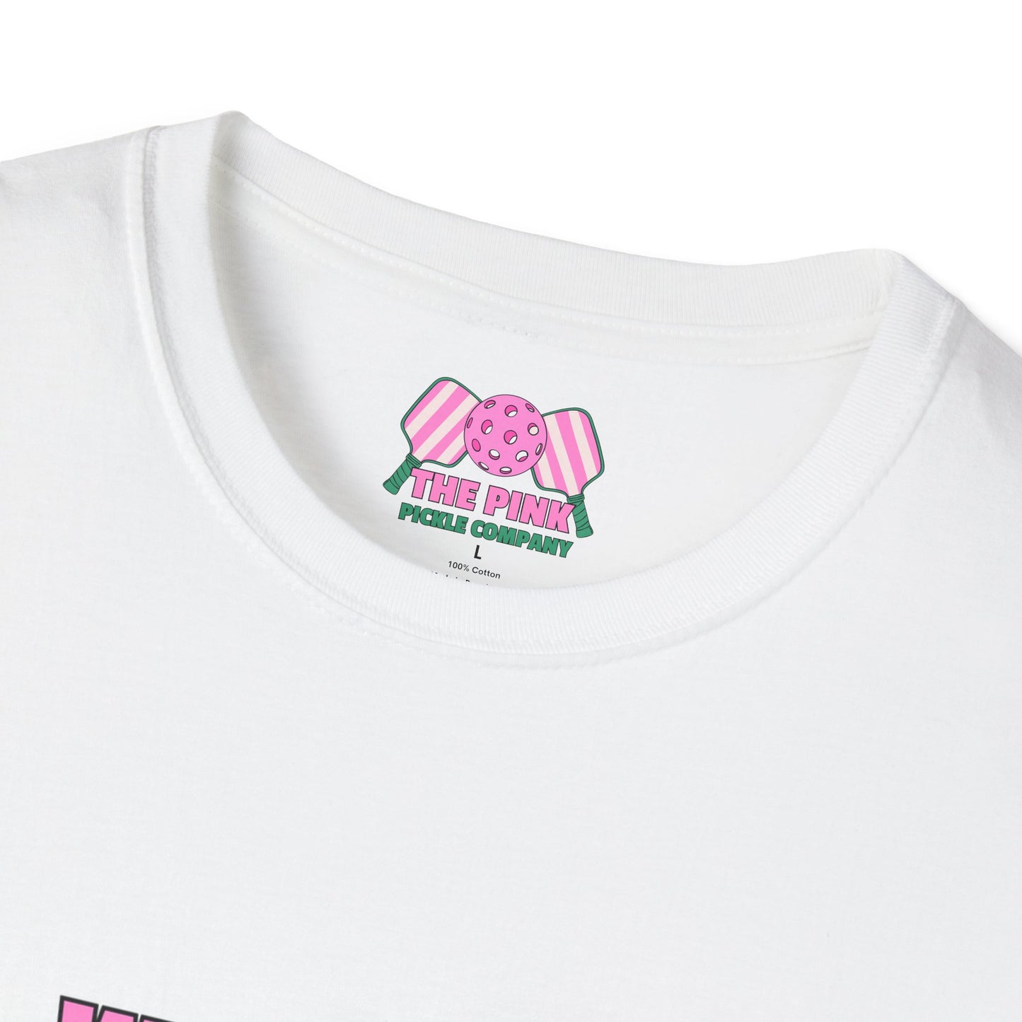 The Pink Pickle – Winners Dink Last Unisex Softstyle T-Shirt (White)