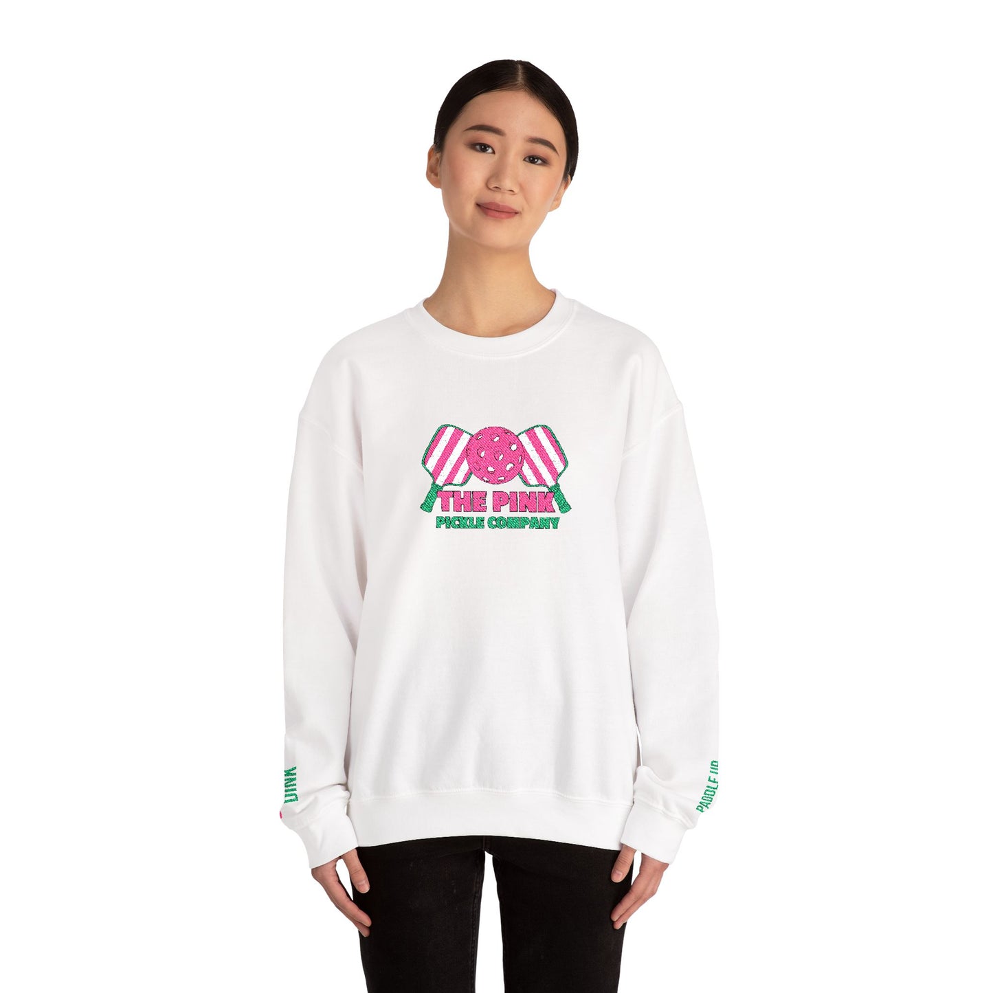The Pink Pickle – Embroidered Candy Crewneck Sweatshirt