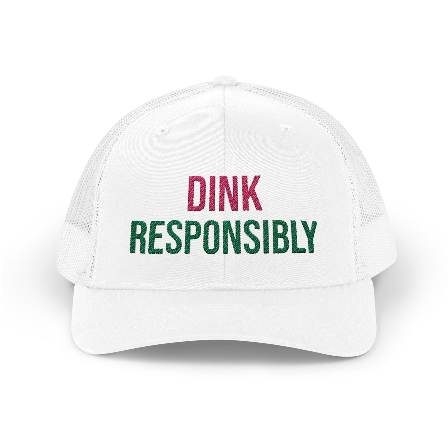 The Pink Pickle – Dink Responsibly Trucker Hat (Embroidered)