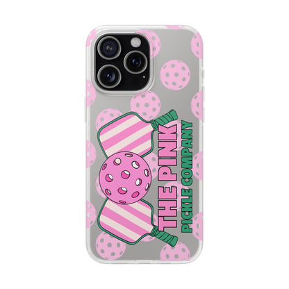 The Pink Pickle – Candy Pink Polka Phone Case (Matte TPU)