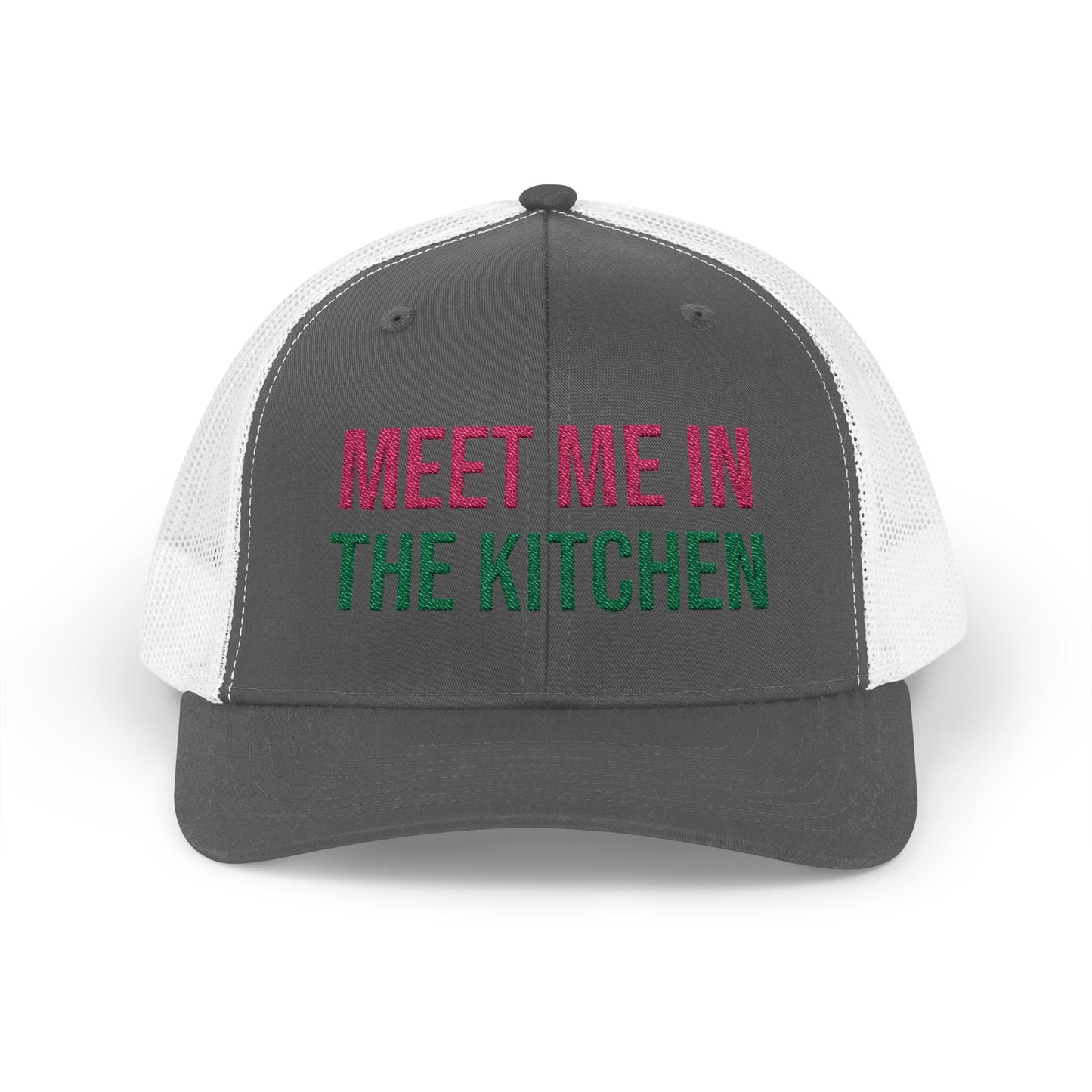 The Pink Pickle – Meet Me in the Kitchen Trucker Hat (Embroidered)