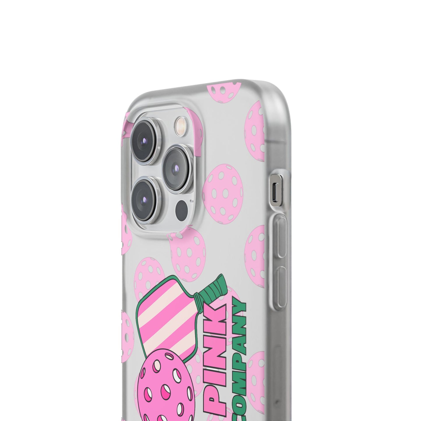 The Pink Pickle – Candy Pink Polka Phone Case (Matte TPU)