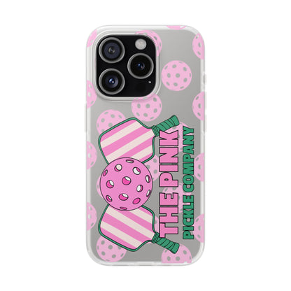 The Pink Pickle – Candy Pink Polka Phone Case (Matte TPU)