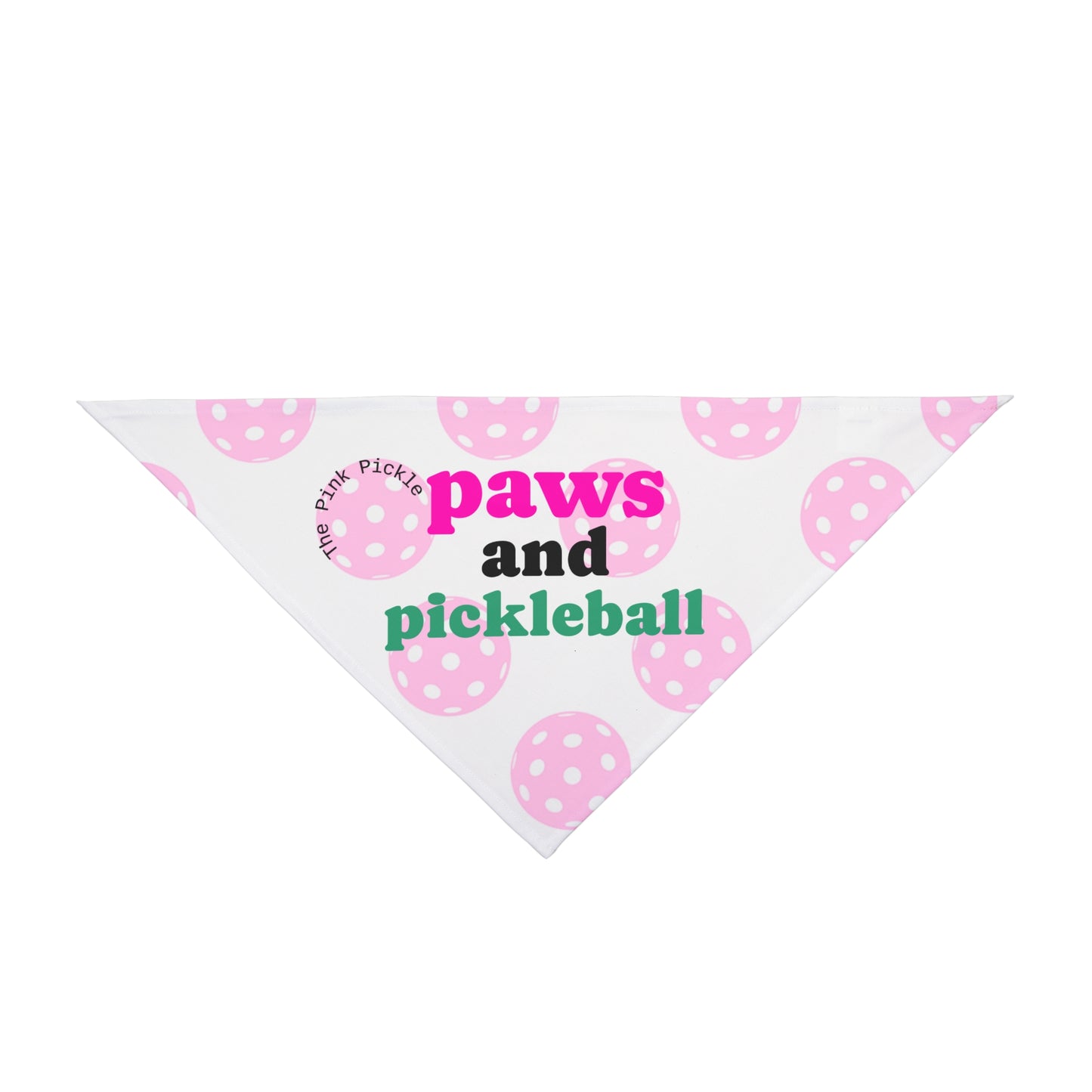The Pink Pickle – Paws and Pickleball Pet Bandana