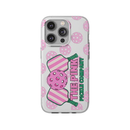 The Pink Pickle – Candy Pink Polka Phone Case (Matte TPU)