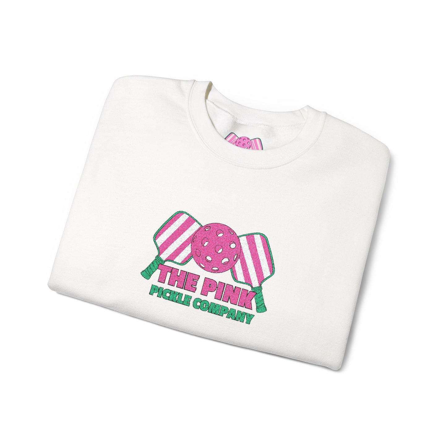 The Pink Pickle – Embroidered Candy Crewneck Sweatshirt