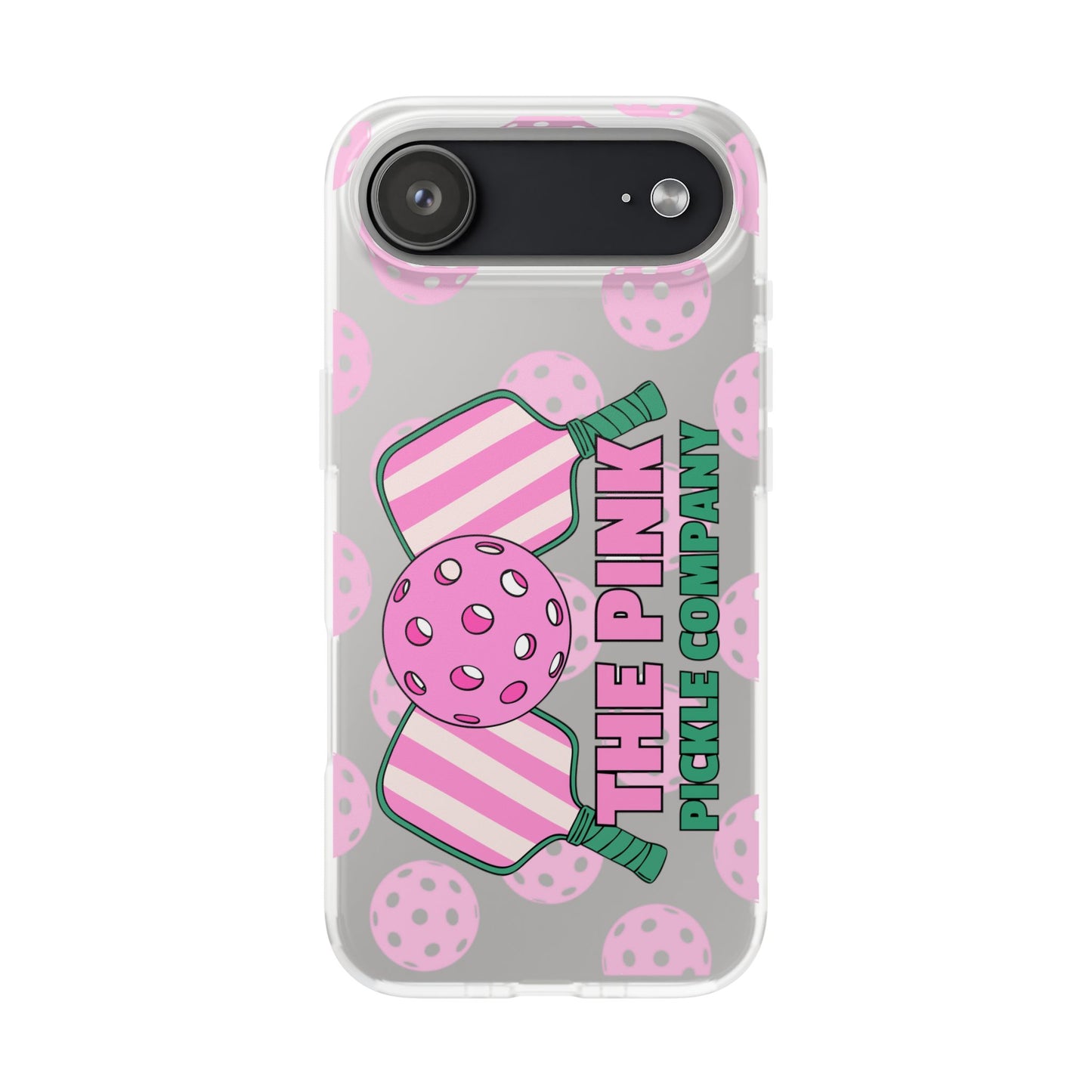 The Pink Pickle – Candy Pink Polka Phone Case (Matte TPU)