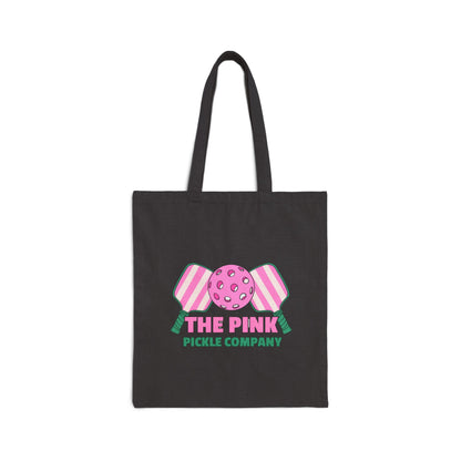 The Pink Pickle – Peace. Love. Pickleball Canvas Tote Bag