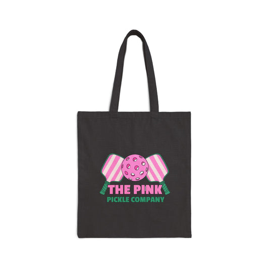 The Pink Pickle – Peace. Love. Pickleball Canvas Tote Bag