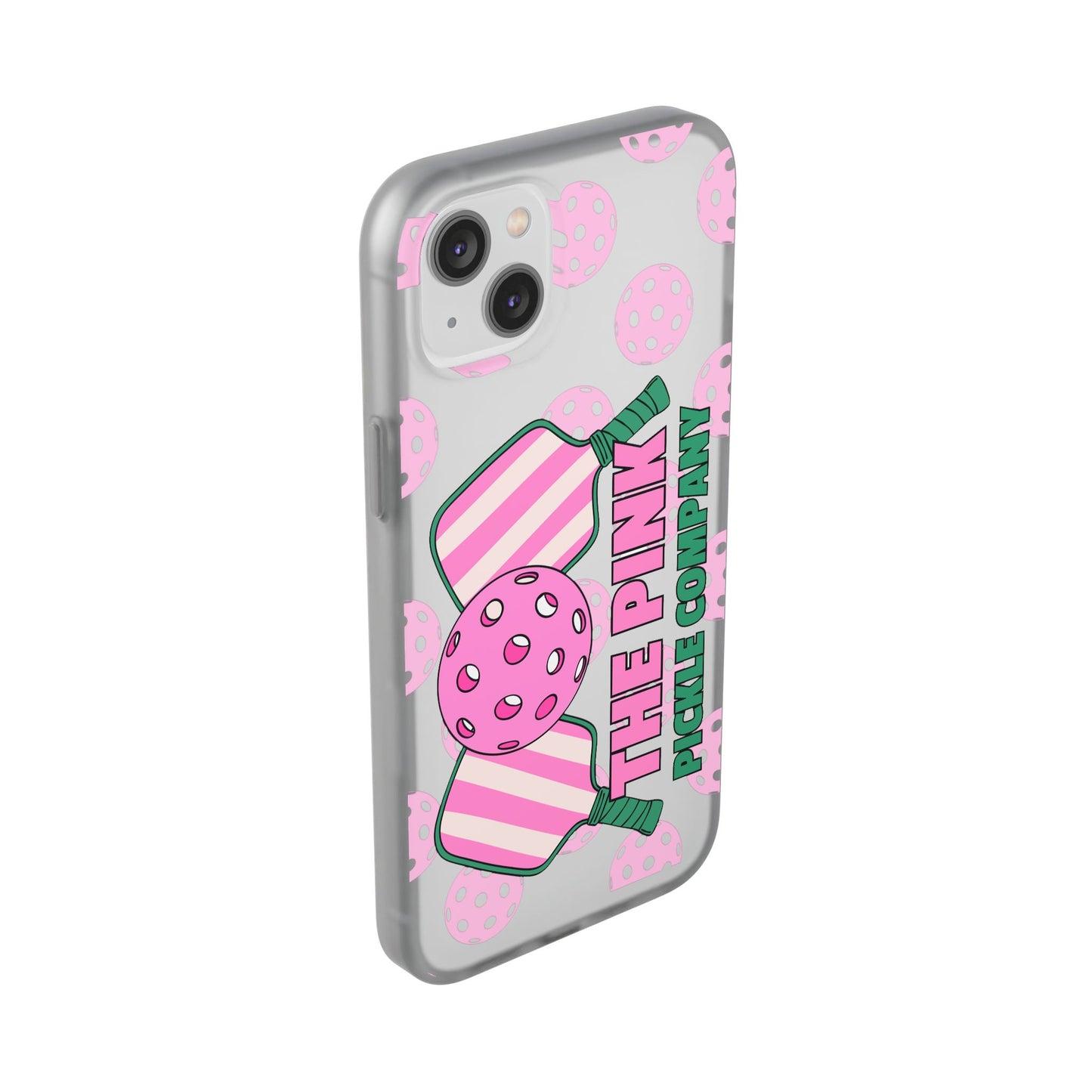 The Pink Pickle – Candy Pink Polka Phone Case (Matte TPU)