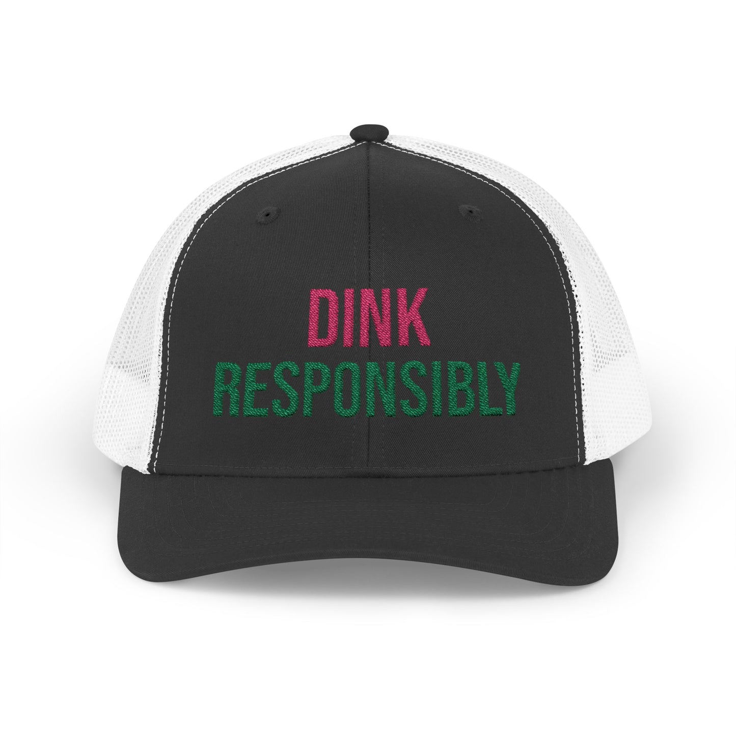 The Pink Pickle – Dink Responsibly Trucker Hat (Embroidered)