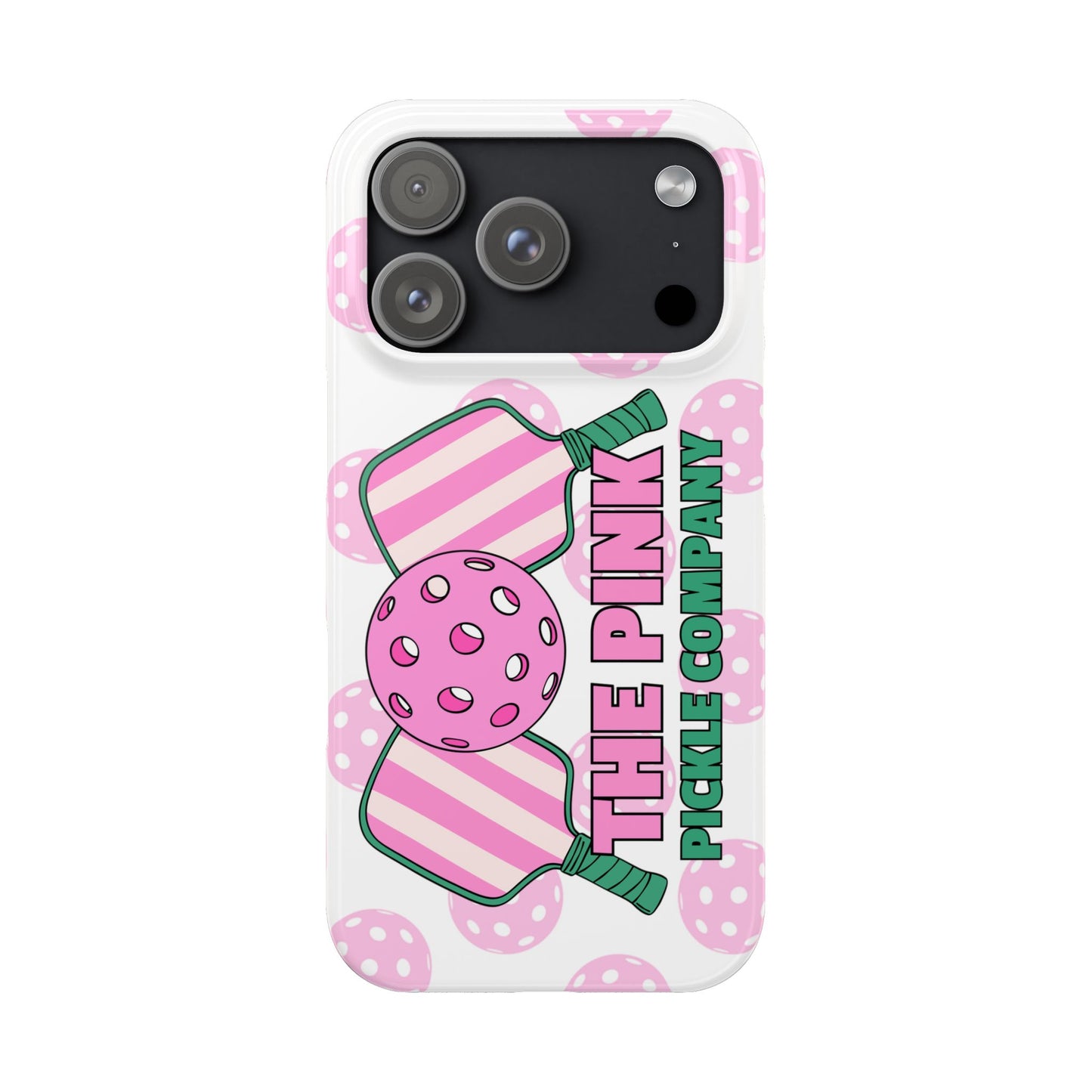 The Pink Pickle – Glossy Pickleball Phone Case (Slim & Protective)
