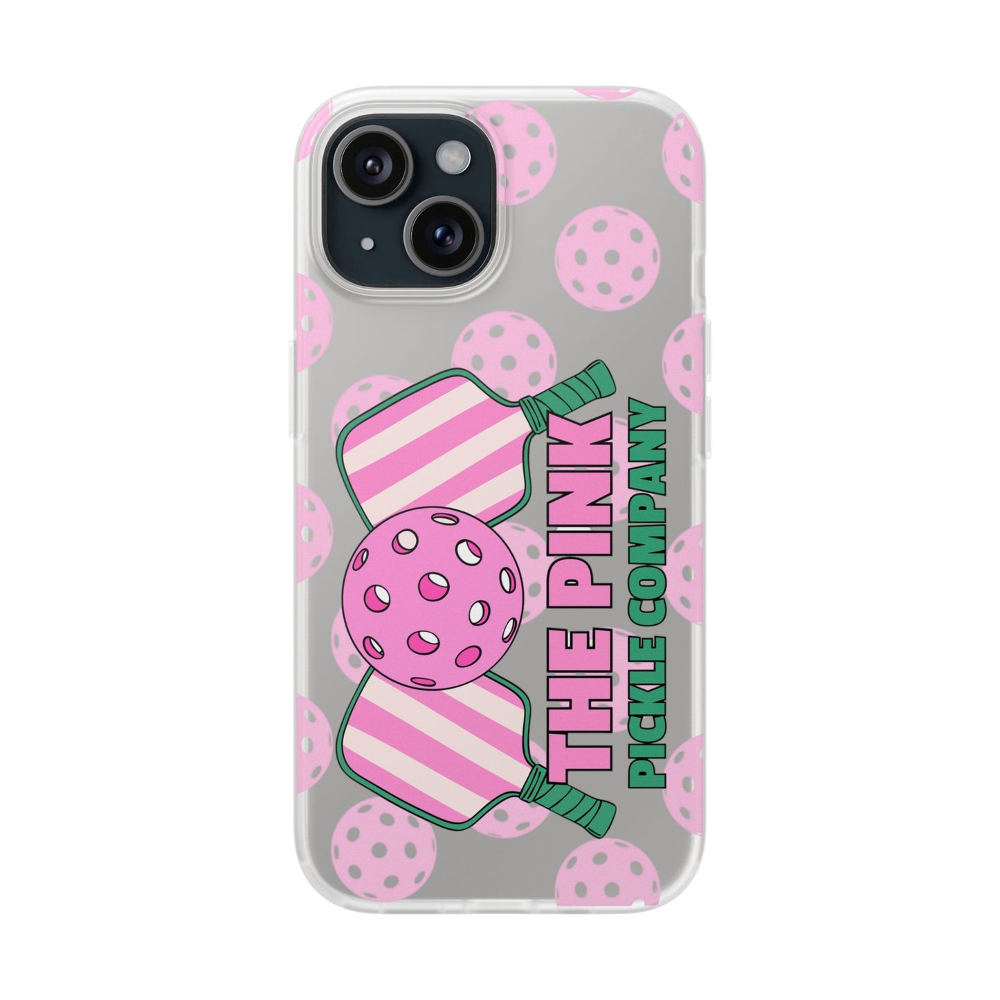 The Pink Pickle – Candy Pink Polka Phone Case (Matte TPU)