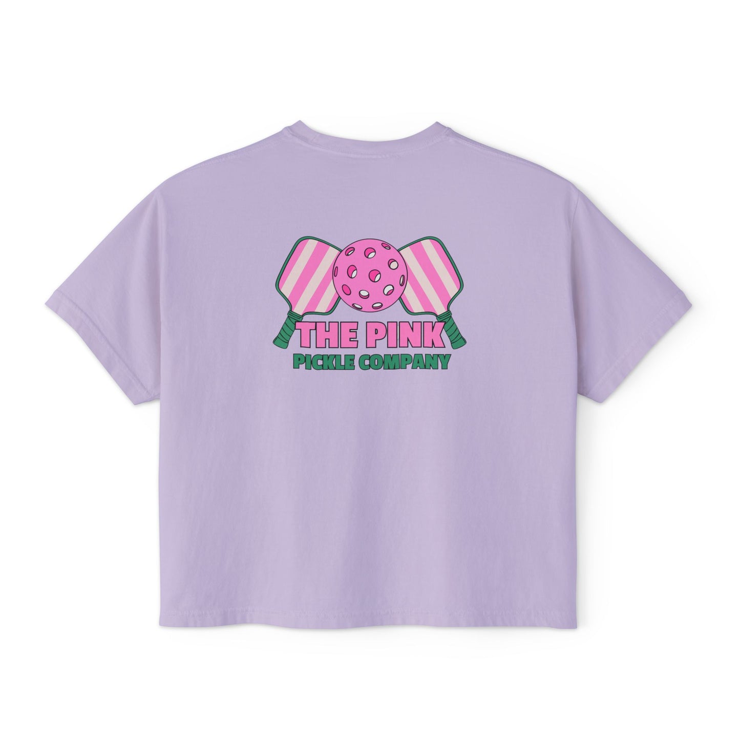 The Pink Pickle – Jesus, Coffee & Pickleball (Boxy Tee)