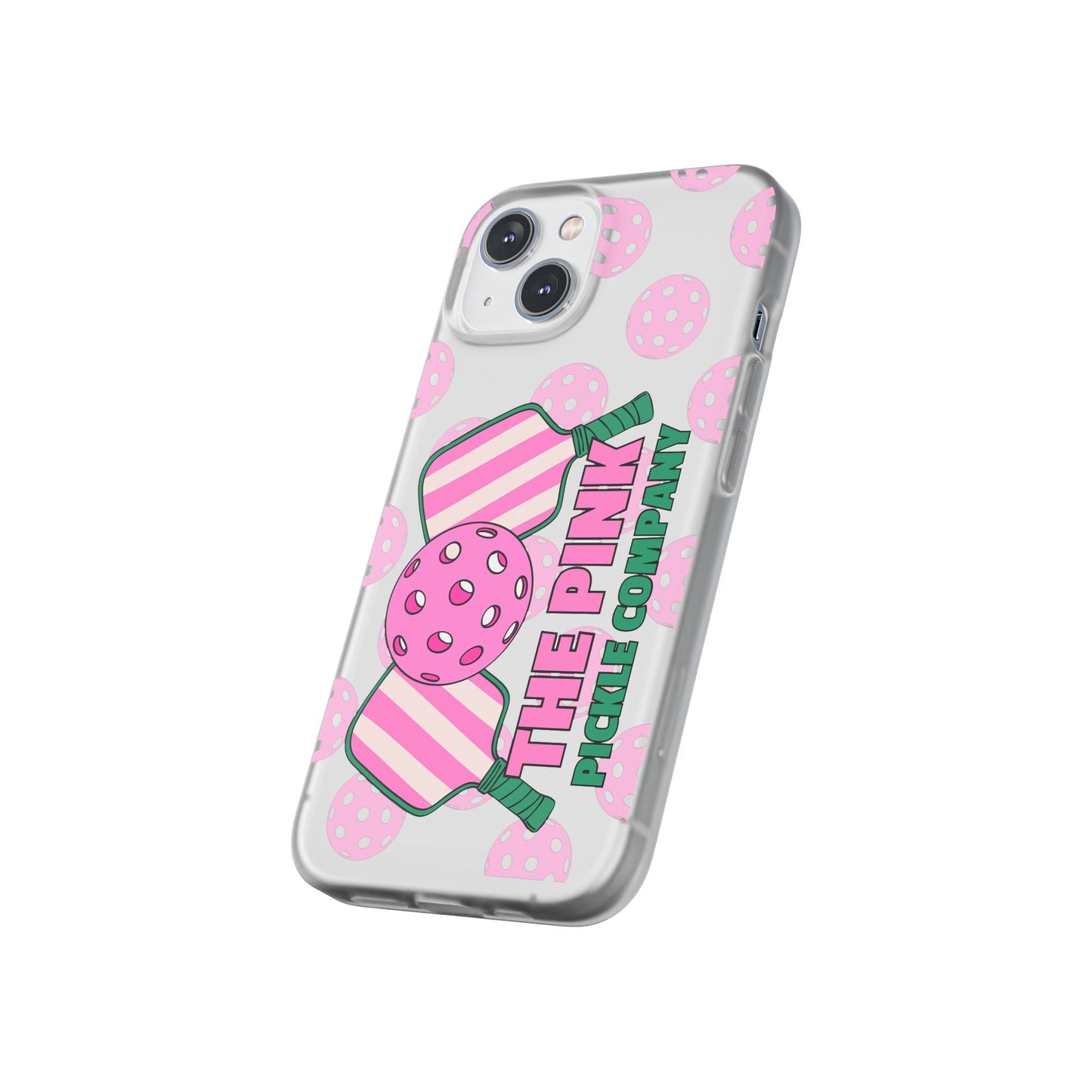 The Pink Pickle – Candy Pink Polka Phone Case (Matte TPU)