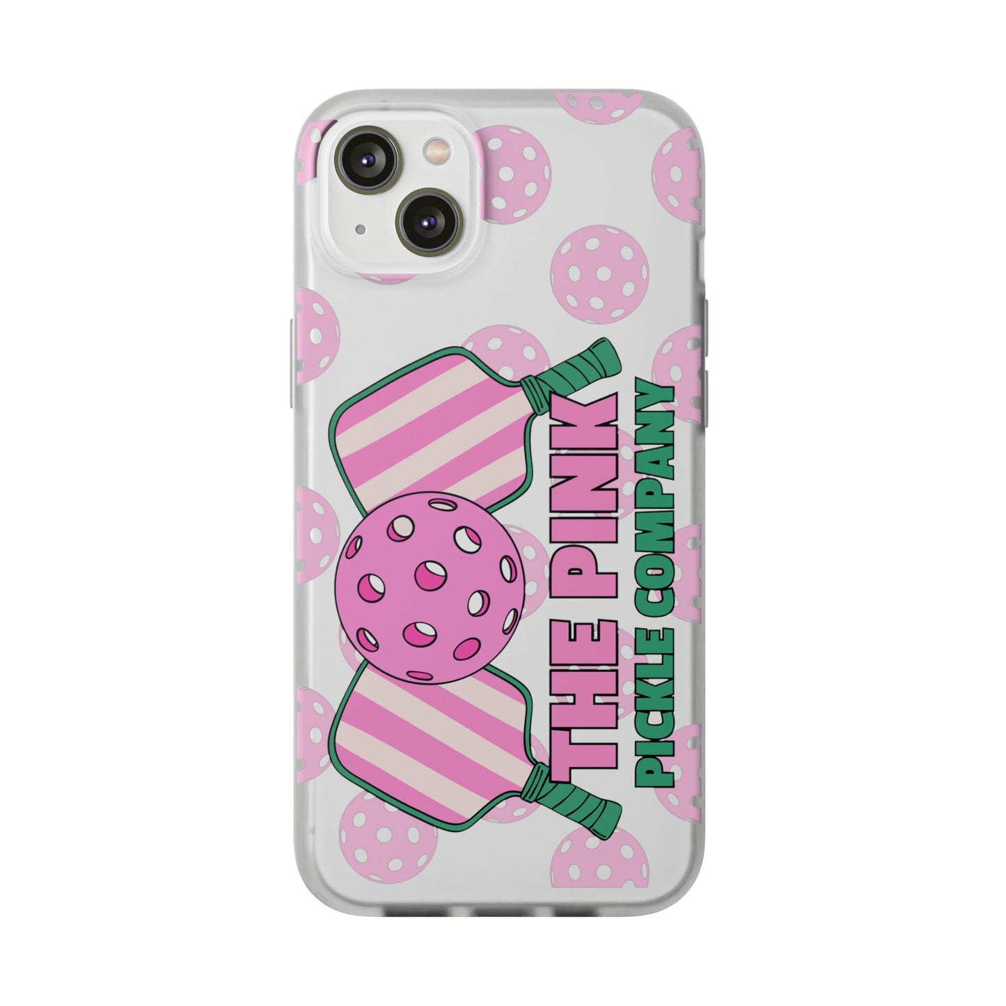 The Pink Pickle – Candy Pink Polka Phone Case (Matte TPU)