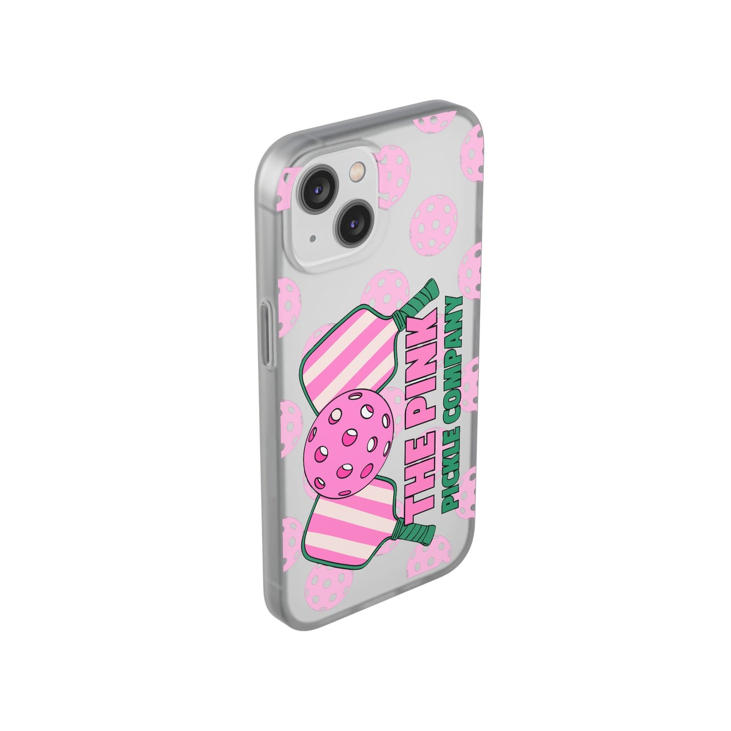 The Pink Pickle – Candy Pink Polka Phone Case (Matte TPU)