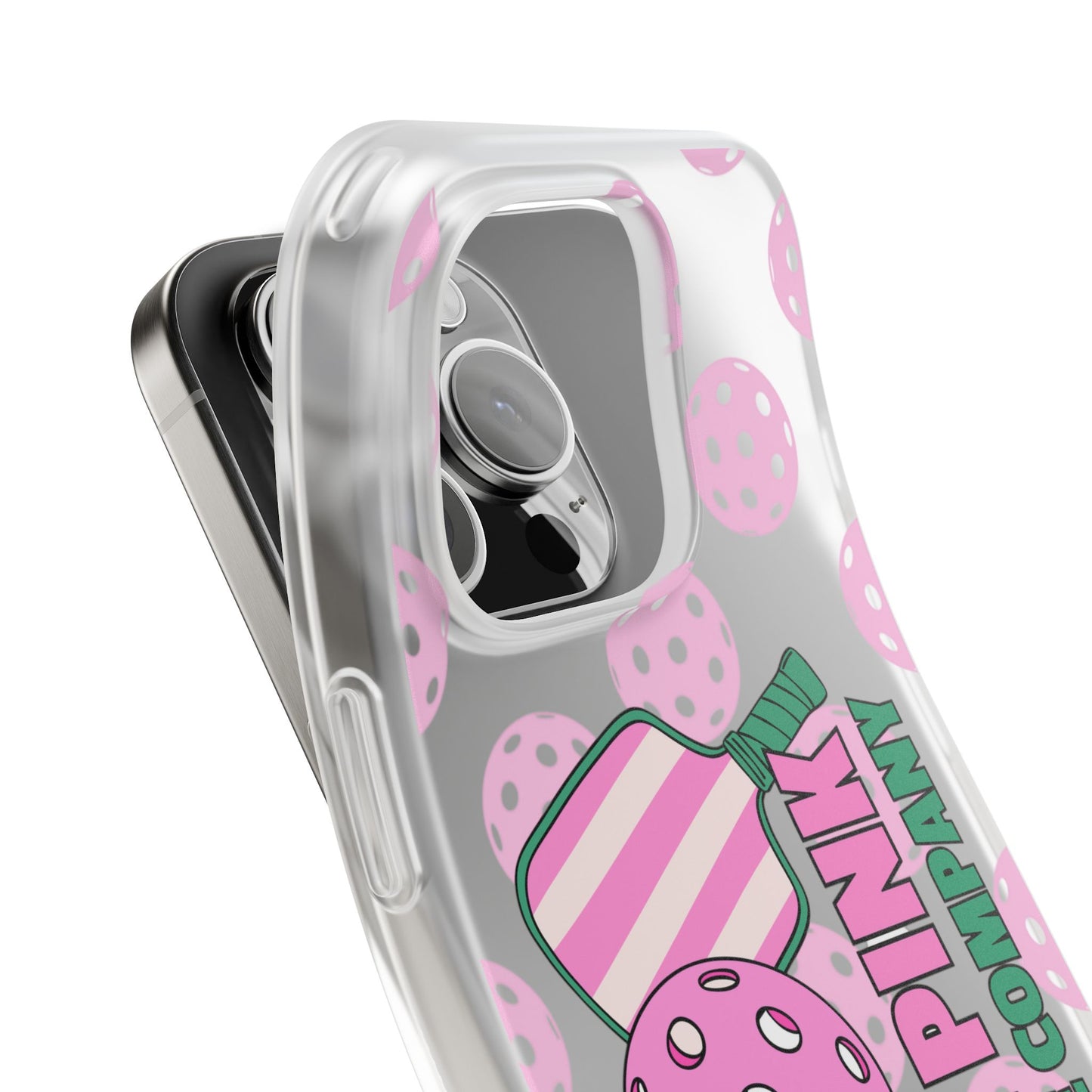 The Pink Pickle – Candy Pink Polka Phone Case (Matte TPU)