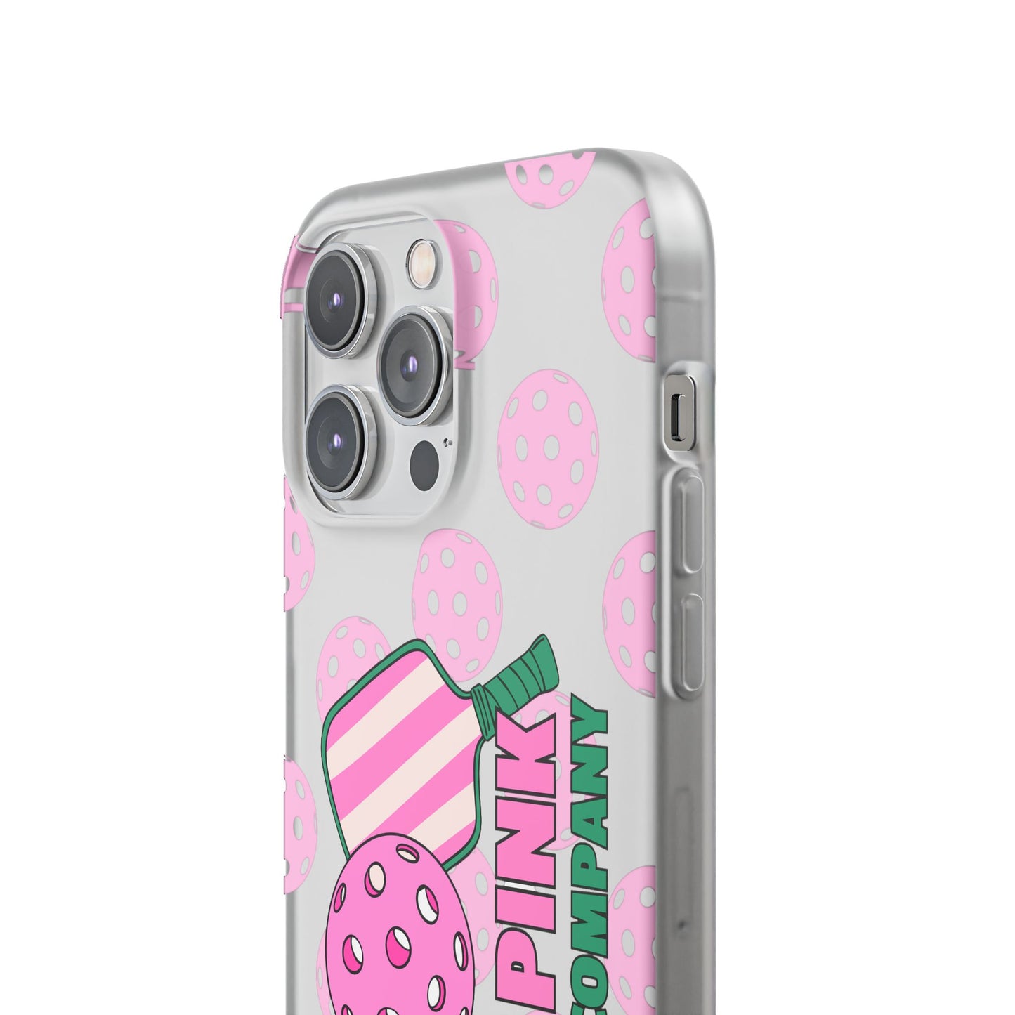 The Pink Pickle – Candy Pink Polka Phone Case (Matte TPU)