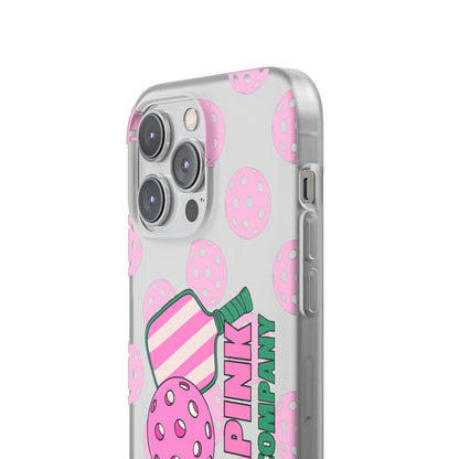 The Pink Pickle – Candy Pink Polka Phone Case (Matte TPU)