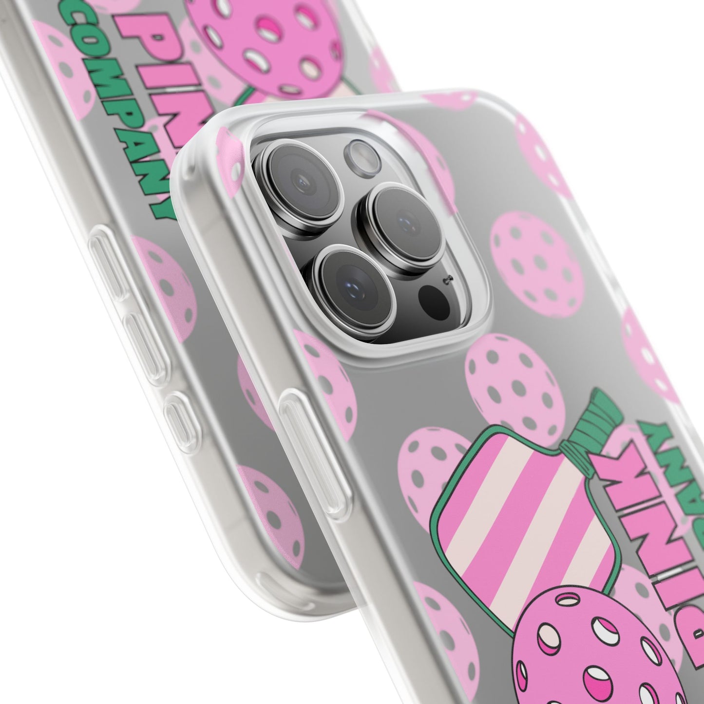 The Pink Pickle – Candy Pink Polka Phone Case (Matte TPU)