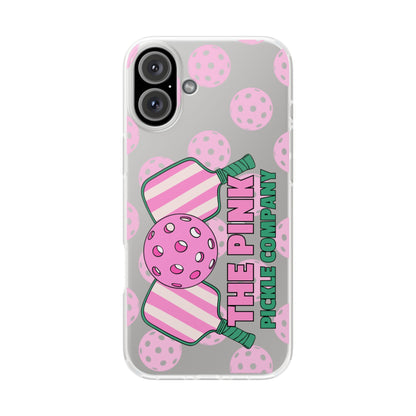 The Pink Pickle – Candy Pink Polka Phone Case (Matte TPU)
