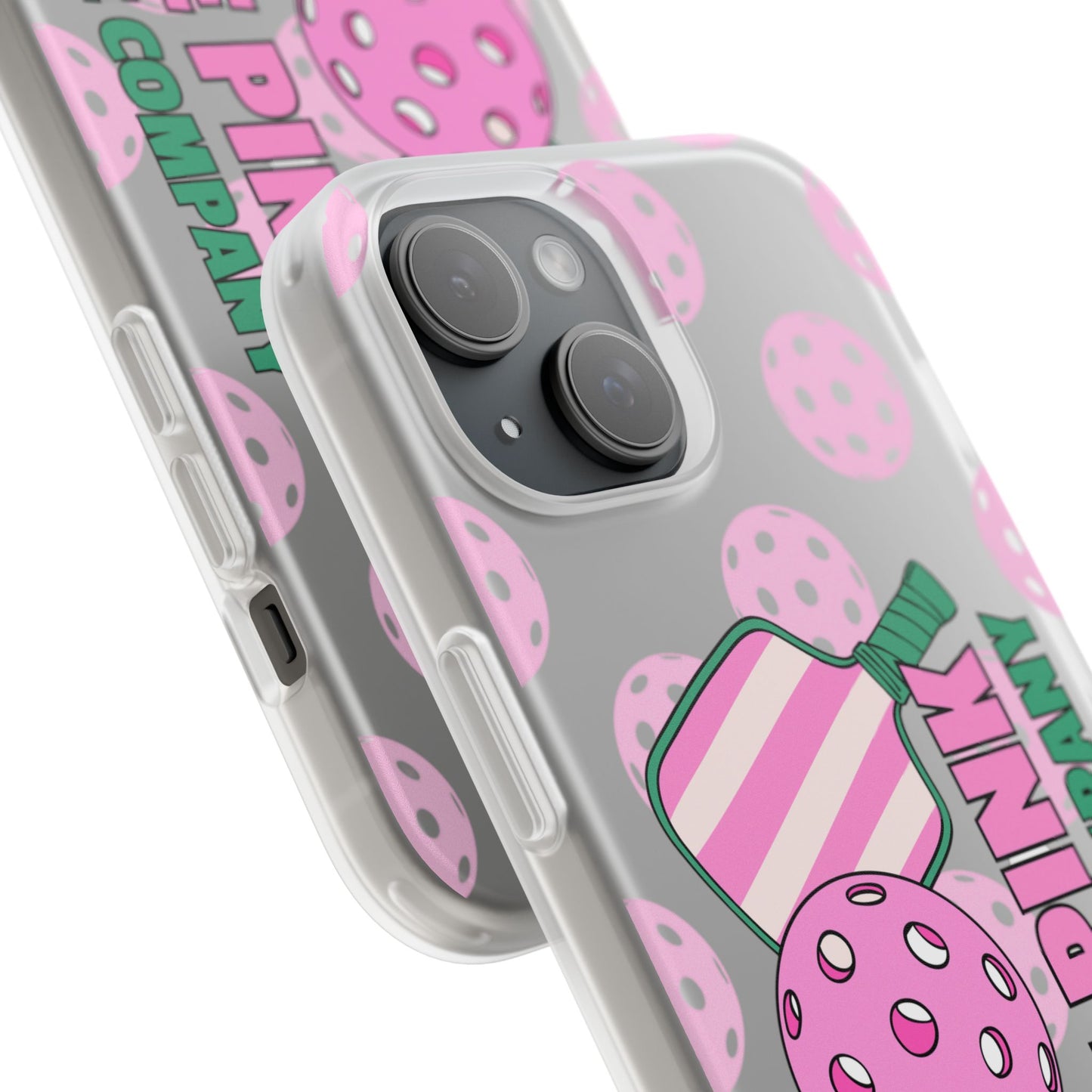 The Pink Pickle – Candy Pink Polka Phone Case (Matte TPU)