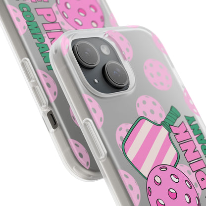 The Pink Pickle – Candy Pink Polka Phone Case (Matte TPU)