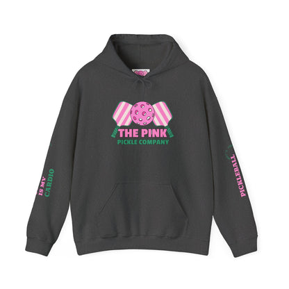 The Pink Pickle – Pickleball Is My Cardio Hoodie (White)