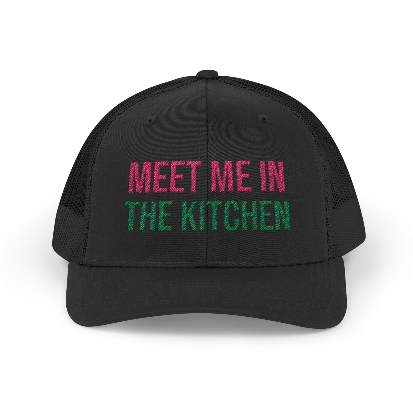 The Pink Pickle – Meet Me in the Kitchen Trucker Hat (Embroidered)