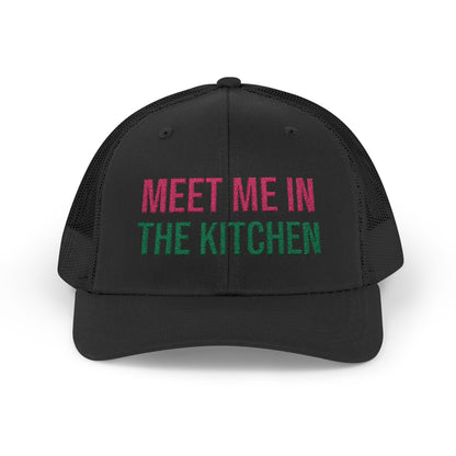 The Pink Pickle – Meet Me in the Kitchen Trucker Hat (Embroidered)